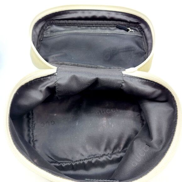 COPY - Gucci Canvas Leather Cosmetic Bag - Picture 6 of 8